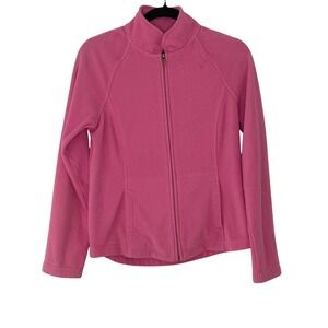 Lilly Pulitzer Small Pink Fleece Jacket Full Zip Warm Polyester‎ Pullover